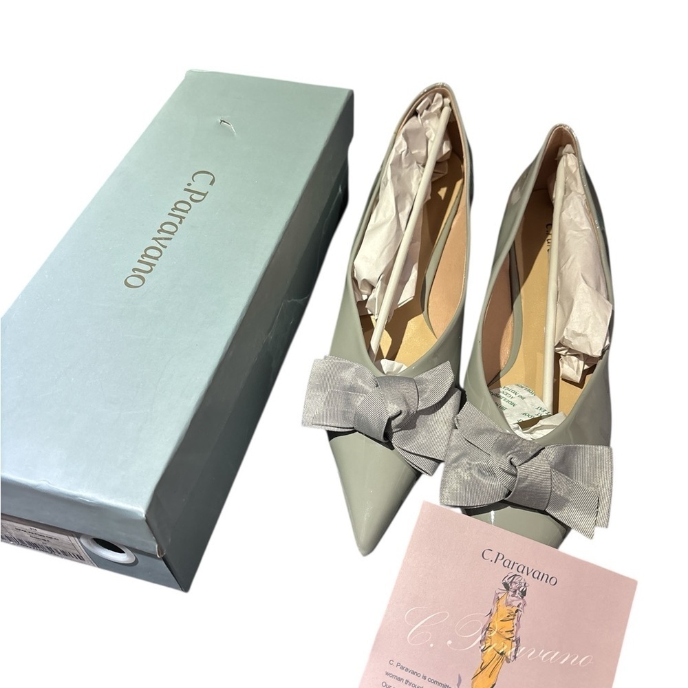 C. Paravar Gray Women's Flats with Bow - Picture 3 of 5